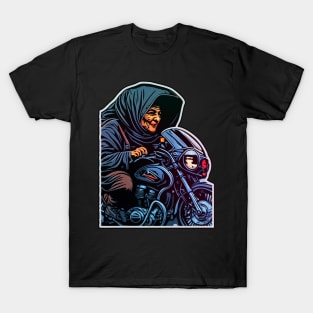 Babushka Riding A Motorcycle T-Shirt